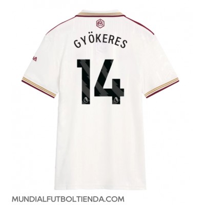 Camiseta Arsenal Viktor Gyokeres #14 Tercera Equipación Replica 2025-26 para mujer mangas cortas Camiseta Arsenal Viktor Gyokeres #14 Tercera Equipación Replica 2025-26 para mujer mangas cortas